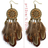 Feather Tassels Earrings